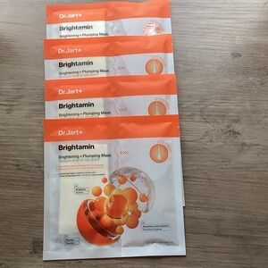 New Dr.Jart+ Brightamin Brightening & Plumping Mask Set of 4